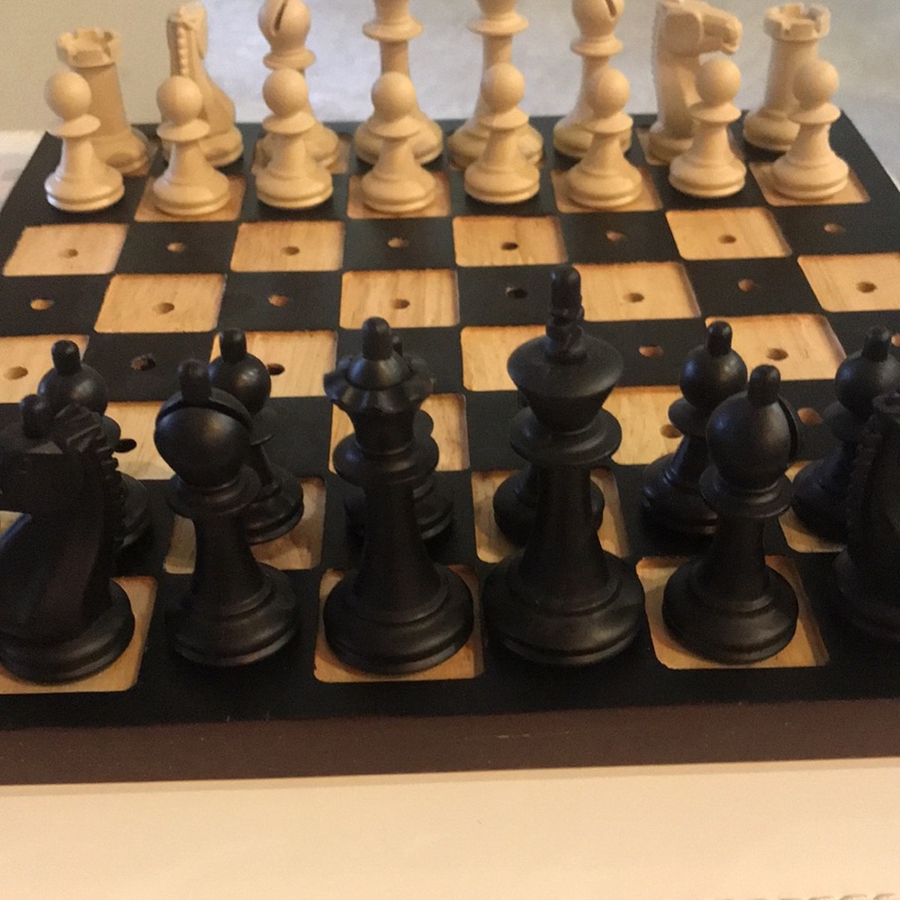 Chess Set For The Blind or Limited Vision